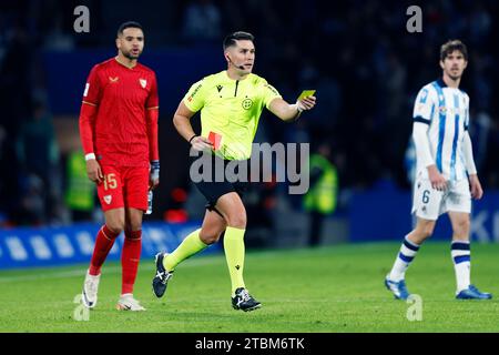 San Sebastian, Espagne. Crédit : D. 26 novembre 2023. Miguel Angel Ortiz Arias (arbitre) football/football : Espagnol 'la Liga EA Sportss' Match entre Real Sociedad 2-1 Sevilla à Reale Arena à San Sebastian, Espagne. Crédit : D .Nakashima/AFLO/Alamy Live News Banque D'Images