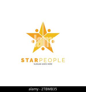 Star People icône Vector logo modèle Illustration Design Illustration de Vecteur