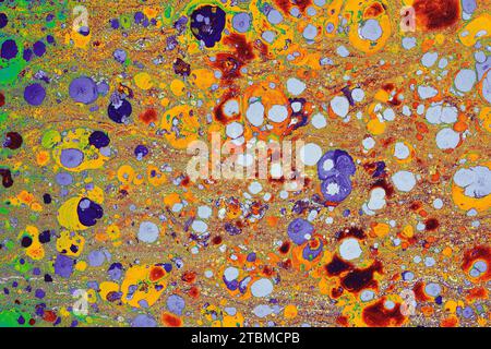 Motif abstrait et effet marbruant pour le tissu, texture d'arrière-plan du design Banque D'Images