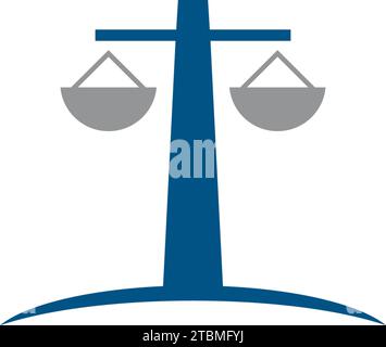 Est un symbole symbolisant la loi, cas, juge et procureur Illustration de Vecteur