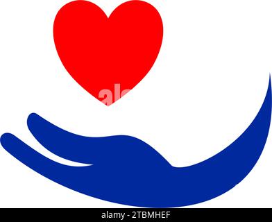 Est un symbole lié à social, humanitaire, de la coopération, le travail d'équipe, entreprise, organisme de bienfaisance ou une fondation Illustration de Vecteur