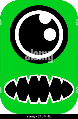 Est un symbole associé au caractère d'un monster Illustration de Vecteur