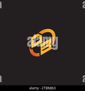 BD combinaison lettre unique initiales logo eSport pour l'équipe de jeu, youtube, twitch Illustration de Vecteur