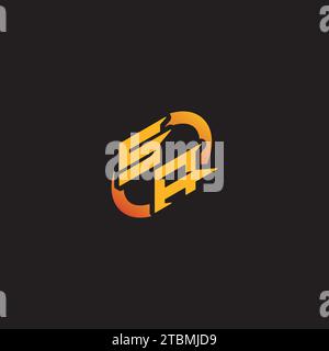 COMME lettre de combinaison unique initiales logo eSport pour l'équipe de jeu, youtube, twitch Illustration de Vecteur
