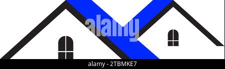 Est un symbole en relation avec les termes de maison, résidence ou logement Illustration de Vecteur