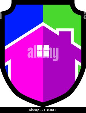 Est un symbole en relation avec les termes de maison, résidence ou logement Illustration de Vecteur