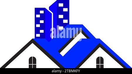 Est un symbole en relation avec les termes de maison, résidence ou logement Illustration de Vecteur