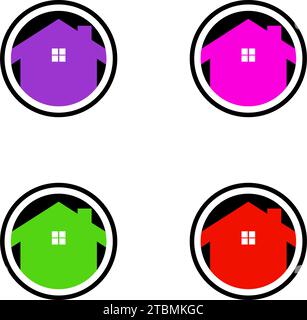 Est un symbole en relation avec les termes de maison, résidence ou logement Illustration de Vecteur