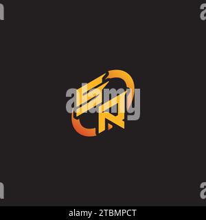 Lettres combinées RS initiales uniques logo eSport pour l'équipe de jeu, youtube, Twitch Illustration de Vecteur