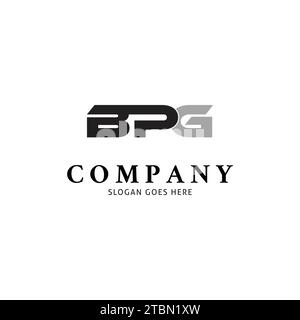Lettre initiale BPG icône Vector logo modèle Illustration Design Illustration de Vecteur
