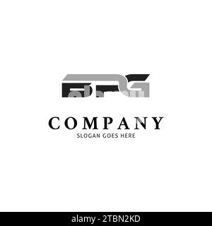 Lettre initiale BPG icône Vector logo modèle Illustration Design Illustration de Vecteur