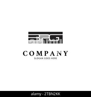 Lettre initiale BPG icône Vector logo modèle Illustration Design Illustration de Vecteur