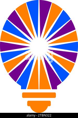 Modèle de logo de conception d'ampoule Illustration de Vecteur