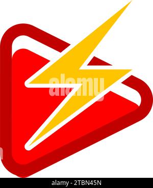 Jouez à Electric Icon logo Design Element Illustration de Vecteur
