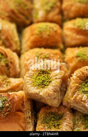 Assortiment de dessert turc baklava en gros plan Banque D'Images