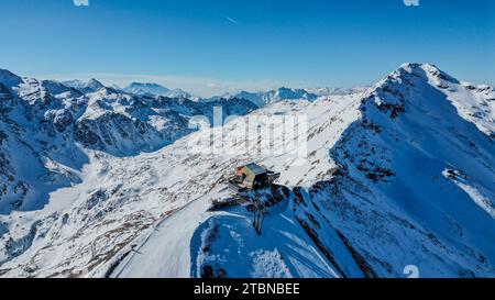 La plus haute station de téléphérique de Bormio. Banque D'Images