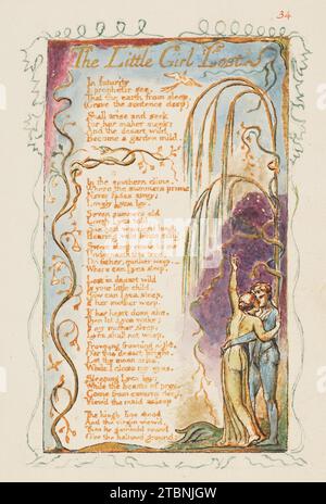 Songs of Experience : The Little Girl Lost 1917 de William Blake Banque D'Images