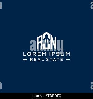 Lettre initiale UN logo monogramme avec forme de maison abstraite, graphique vectoriel de conception de logo immobilier simple et moderne Illustration de Vecteur
