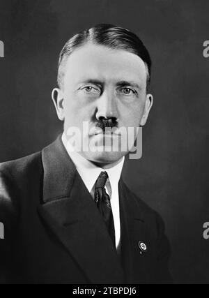 Portrait d'Adolf Hitler (1889-1945), le leader nazi et dictateur allemand. 1930s. Banque D'Images