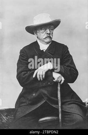 Portrait d'Otto von Bismarck. Berlin, vers 1881. Publié par la New Photographic Society. Banque D'Images