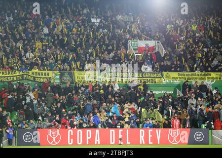 Santander, Cantabrie, Espagne. 7 décembre 2023. Santander, Espagne, 07 décembre 2023 : les fans du CD Cayon lors de la deuxième manche de la SM Cup le Roi 2023-24 entre le CA Cayon et l'Athletic Club, le 7 décembre 2023, dans les terrains de sport du Sport de Sport le Sardinero, à Santander, Espagne. (Image de crédit : © Alberto Brevers/Pacific Press via ZUMA Press Wire) USAGE ÉDITORIAL SEULEMENT! Non destiné à UN USAGE commercial ! Banque D'Images