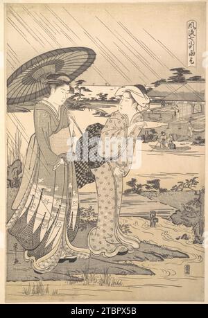 Ono no Komachi priant pour la pluie 1936 de Chobunsai Eishi Banque D'Images