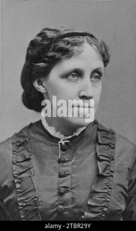 Louisa May Alcott, écrivaine, abolitionniste et infirmière de la guerre de Sécession. 1870. Boston. Photographié par George Kendall Warren. Banque D'Images