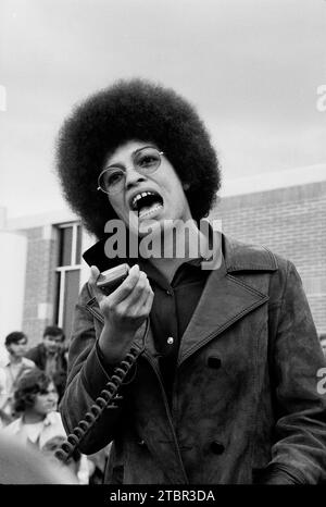 Angela Davis, Los Angeles, California. 11th March 1970. Stock Photo