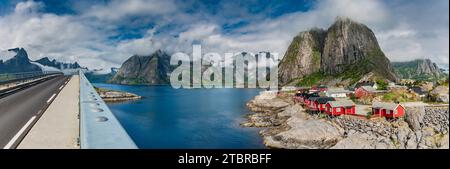 Vue panoramique de Hamnøy sur les îles Lofoten en Norvège Banque D'Images