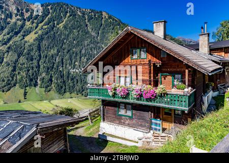 Maison de vacances Berghoamat, Fröstlberg dans la vallée de Rauris, Rauris, Pinzgau, Salzburger Land, Autriche Banque D'Images