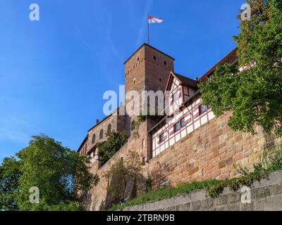 Château de Nuremberg, Château Impérial, Nuremberg, moyenne Franconie, Bavière, Allemagne, Europe Banque D'Images