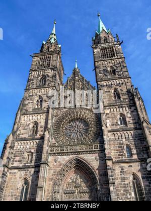 St. Lawrence, église Saint-Laurent Lawrence à Nuremberg, moyenne Franconie, Bavière, Allemagne, Europe Banque D'Images