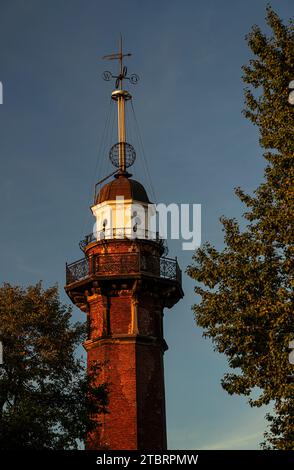 Phare de Neufahrwasser, Gdansk, Pologne Banque D'Images