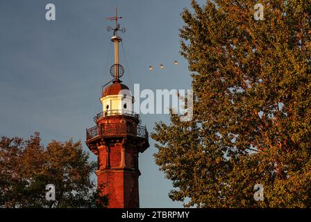 Phare de Neufahrwasser, Gdansk, Pologne Banque D'Images