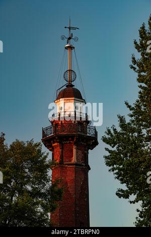 Phare de Neufahrwasser, Gdansk, Pologne Banque D'Images