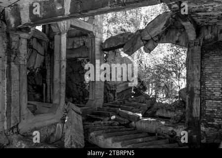 Vieux bunker, Westerplatte, Gdansk, Pologne Banque D'Images