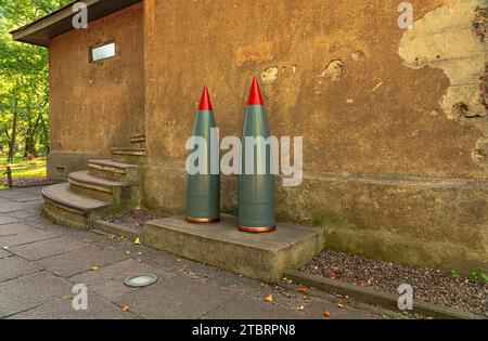 Poste de garde, Westerplatte, Gdansk, Pologne Banque D'Images