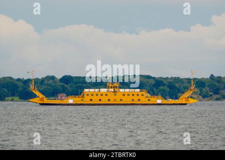 Ferry suédois dans l'archipel, Karlskrona, Suède Banque D'Images