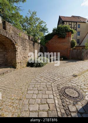 Mur de la ville et portes d'entrée de la ville à Zeitz, Burgenlandkreis, Saxe-Anhalt, Allemagne Banque D'Images