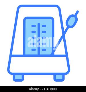 icône de ligne vectorielle de métronome, icône d'école et d'éducation Illustration de Vecteur