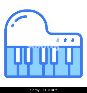 icône de ligne de vecteur de piano, icône d'école et d'éducation Illustration de Vecteur