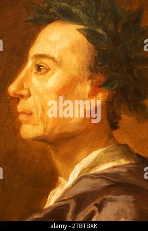 Angleterre, Londres, Portrait d'Alexander Pope (1688-1744) par Jonathan Richardson daté vers 1737 Banque D'Images