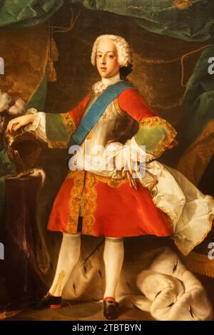 Angleterre, Londres, Portrait du Prince Charles Edward Stuart, Bonnie Prince Charlie (1720-88) par Louis Gabriel Blanchet daté 1738 Banque D'Images