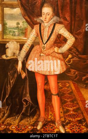 Angleterre, Londres, Portrait de Henry, Prince de Galles (1594-1612) par Robert Peake l'ancien daté d'environ 1610 Banque D'Images