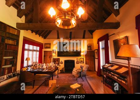 Angleterre, Kent, Westerham, Chartwell, Winston Churchill's Home, l'étude Banque D'Images