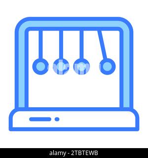 icône de ligne de vecteur de pendule, icône d'école et d'éducation Illustration de Vecteur