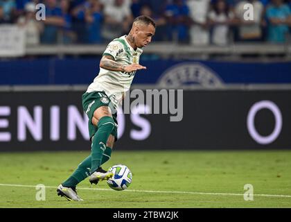 6 décembre 2023, Stade Mineiro, Brésil : finale de championnat de la Ligue A brésilienne, Cruzeiro contre Palmeiras : Breno Lopes de Palmeiras Banque D'Images