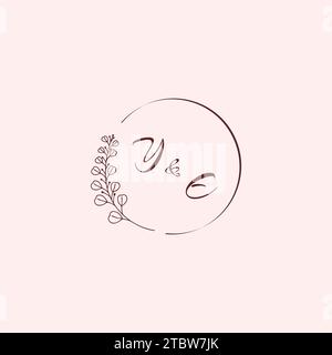 Lettres de logo de mariage EY dans un design professionnel de haute qualité qui s'imprimeront bien sur tous les supports d'impression Illustration de Vecteur