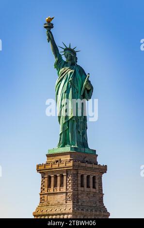 Une photo en gros plan de la Statue de la liberté Banque D'Images