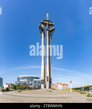 Une photo du Monument aux ouvriers du chantier naval tombés en 1970 Banque D'Images